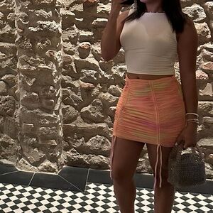 Cloud Tie Dye mini skirt💕🩵☁️